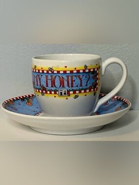 MARY ENGELBREIT TEA CUP & SAUCER***